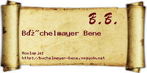 Büchelmayer Bene névjegykártya